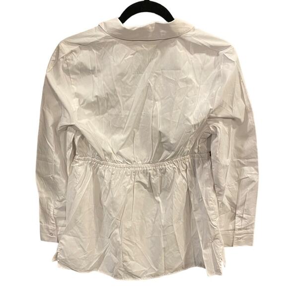 Motherhood Maternity White Empire Waist White Blouse Women’s Size Medium NWT - Picture 2 of 11